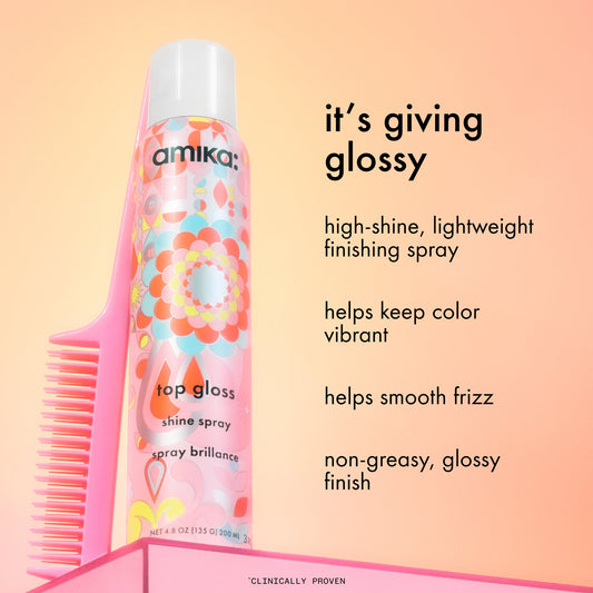 Amika Top Gloss Shine Spray – 5.3 oz / 150 ml