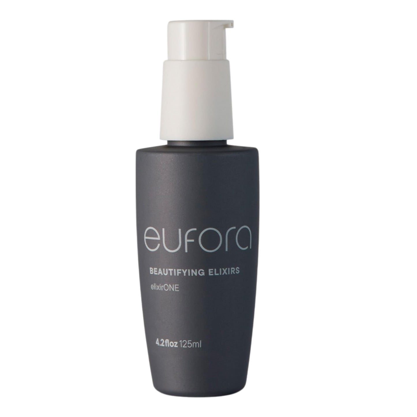 Eufora bottle with pump on a white background