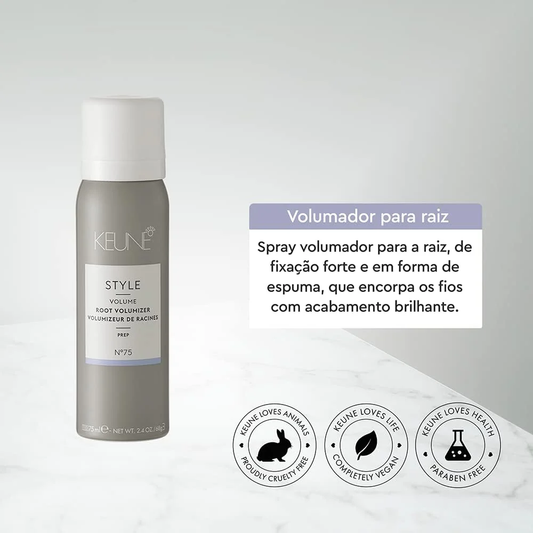 Keune hair product bottle with label on a light gray background