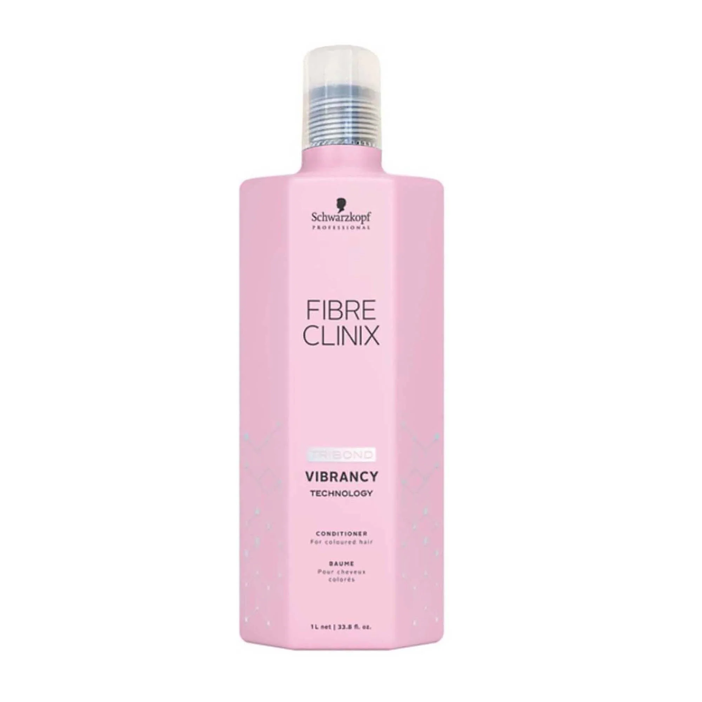 Schwarzkopf Fibre Clinix Vibrancy Conditioner 1 liter bottle, professional conditioner designed to protect color and maintain vibrant, healthy hair.