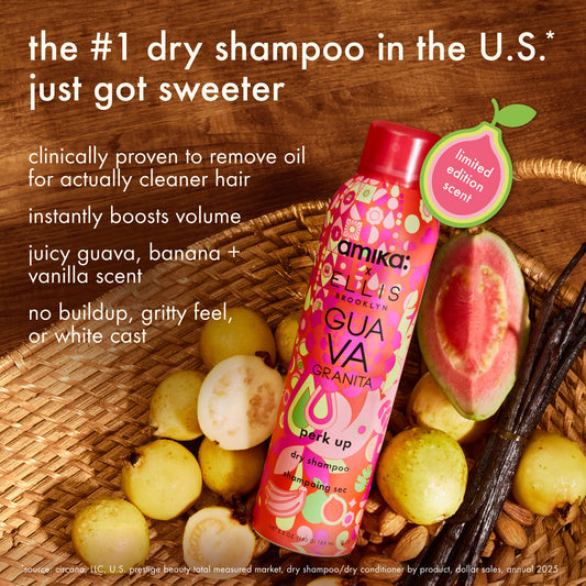 Amika Perk Up Guava Granita Dry Shampoo – 5.3 oz / 189 ml