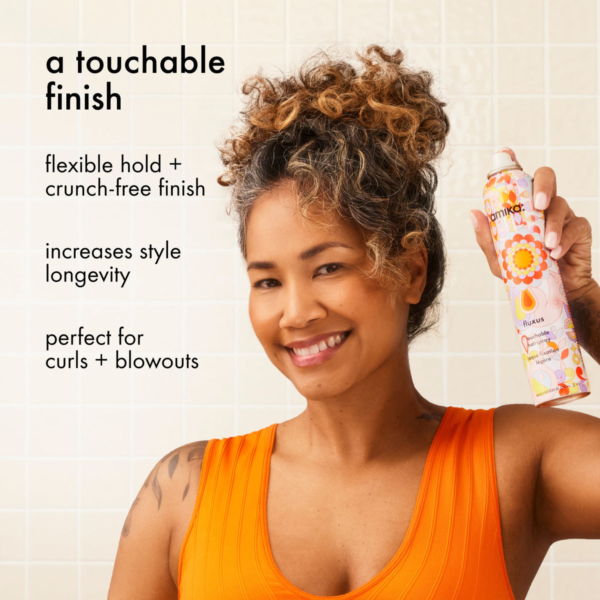 Amika Fluxus Touchable Hairspray – 8.2 oz / 270 ml – image 2