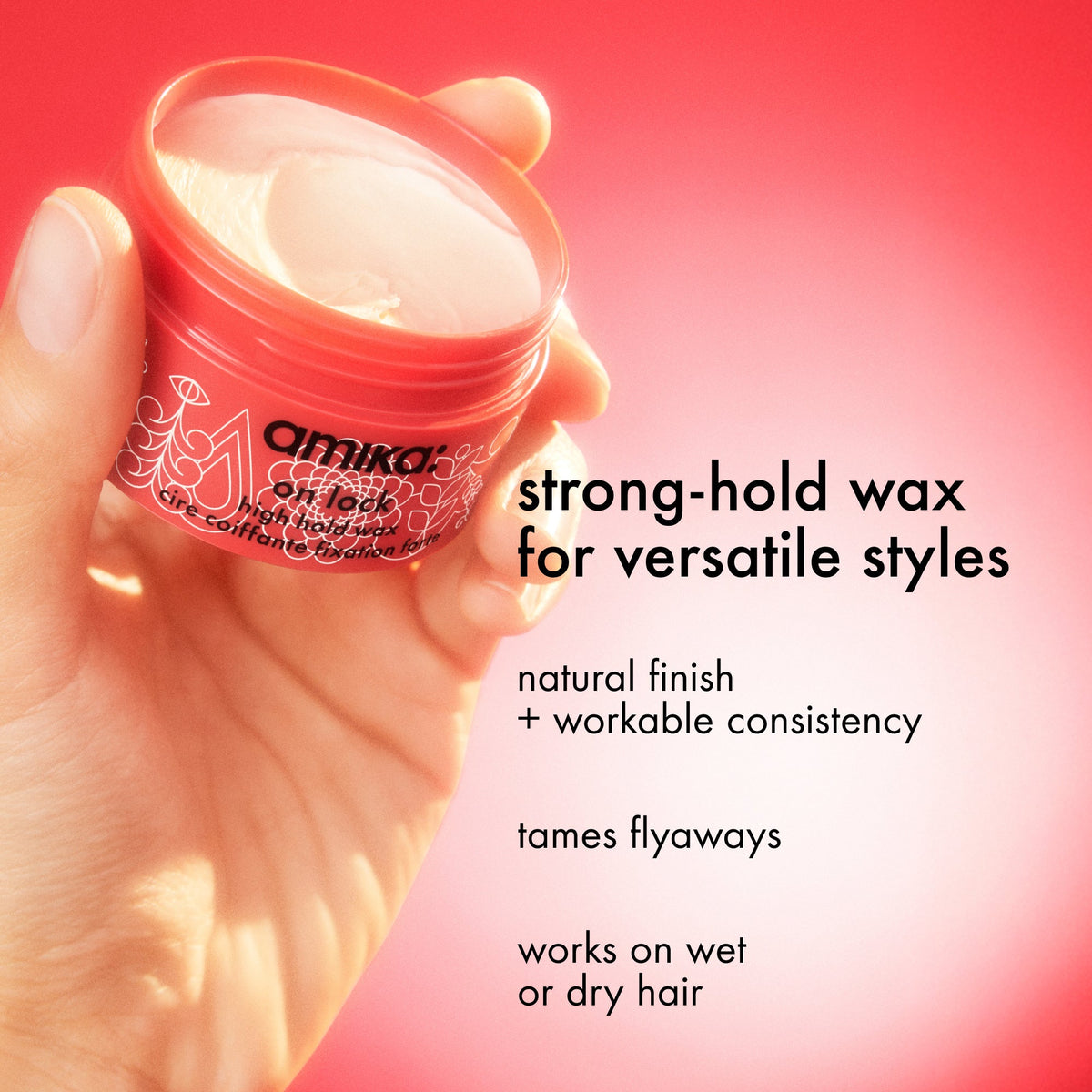 Amika On Lock High Hold Wax – 1.7 oz / 50 ml
