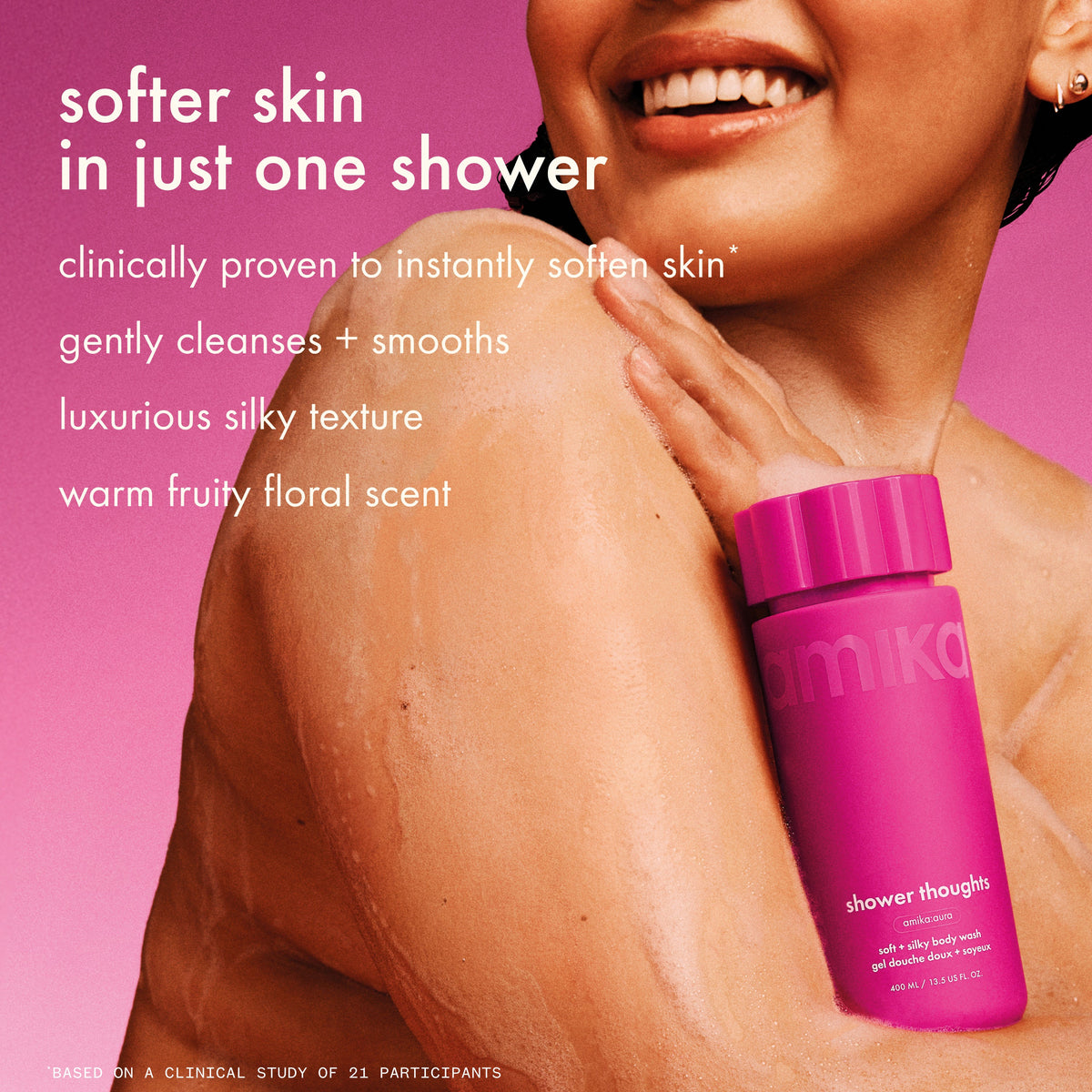 Amika Shower Thoughts Soft + Silky Body Wash