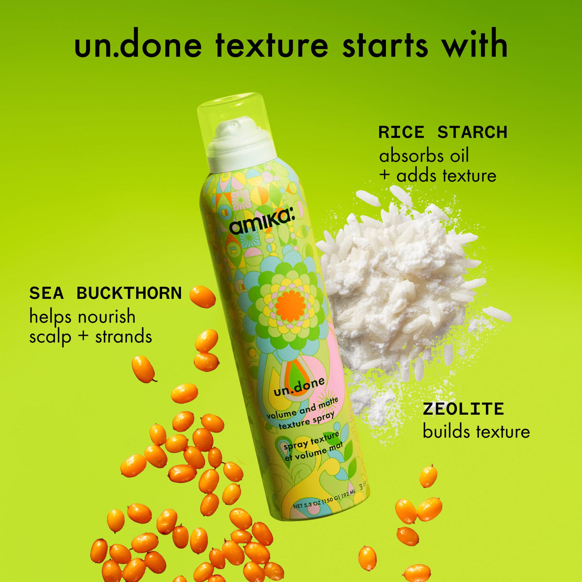 Amika Un.done Volume and Matte Texture Spray – 5.3 oz / 192 ml