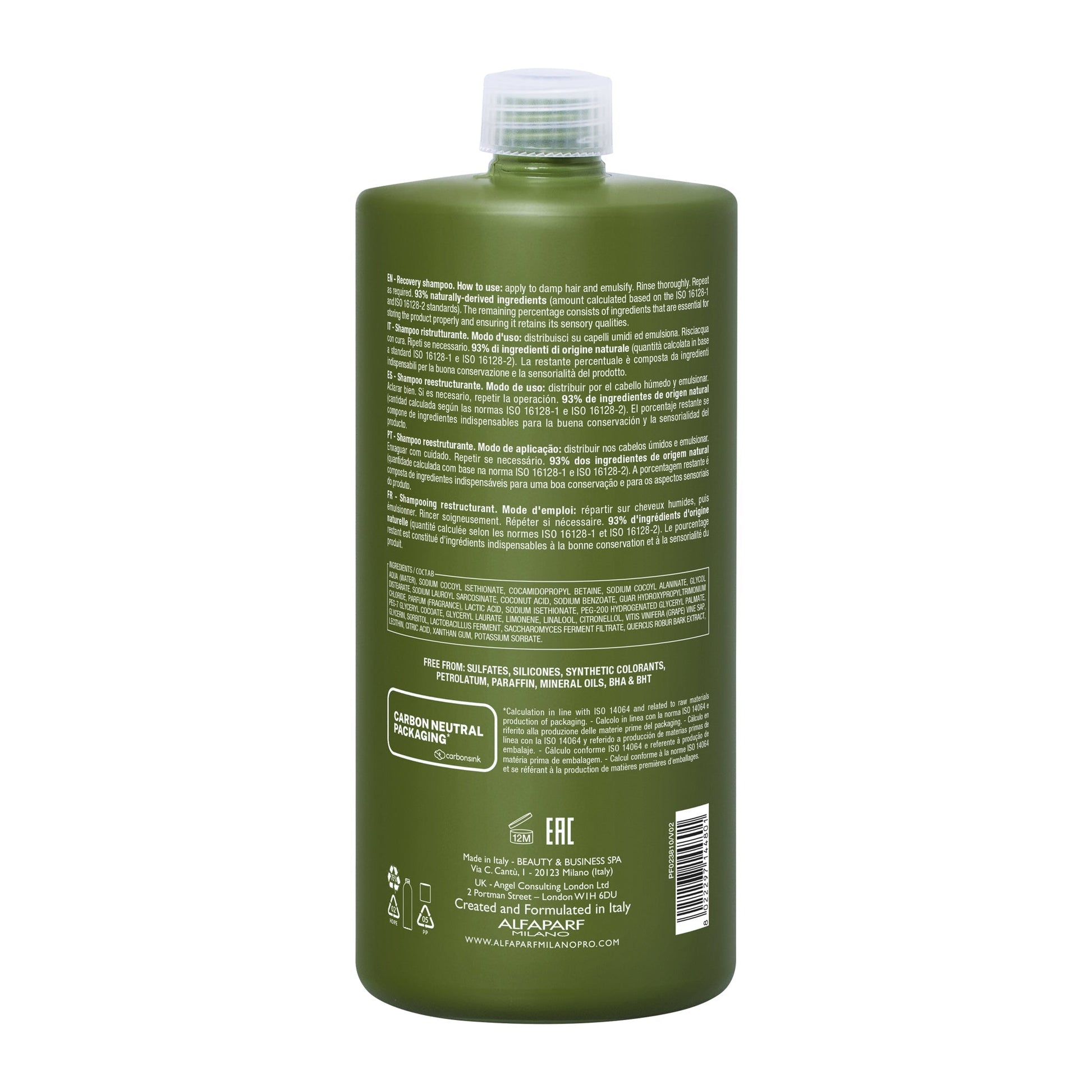 Alfaparf Milano Benvoleo Recovery Shampoo product image