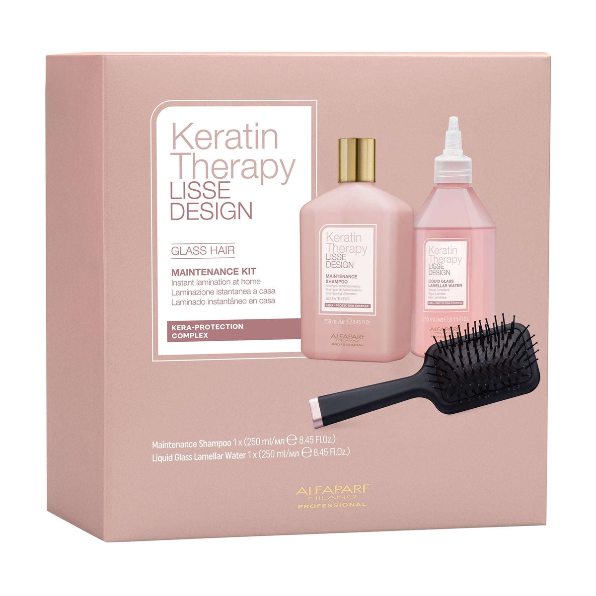 Alfaparf Milano Keratin Therapy Glass Hair Kit – 8.12 oz