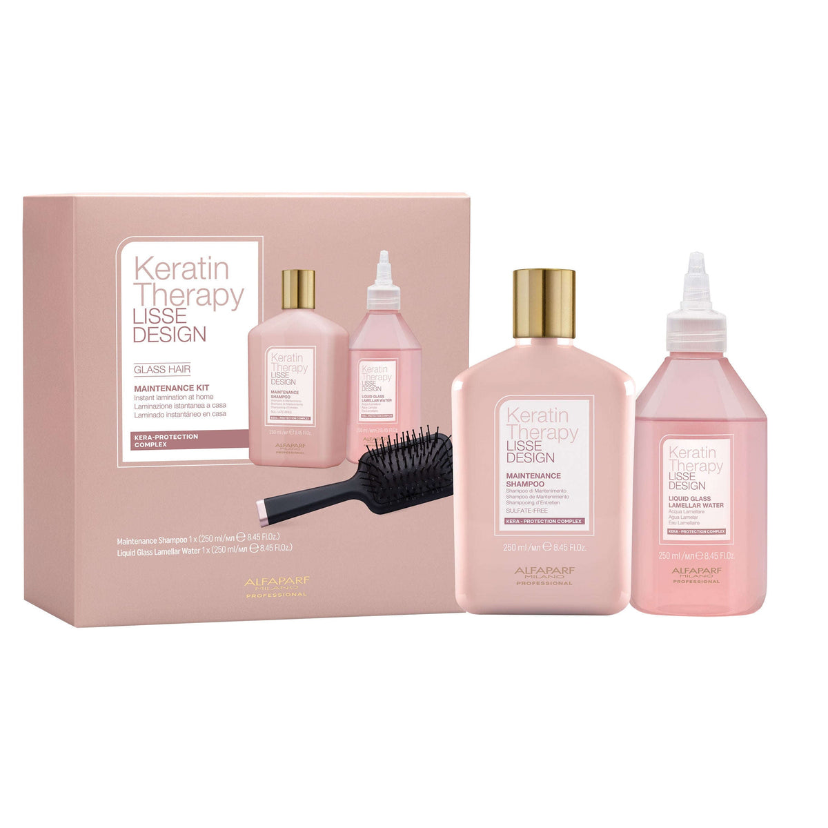 Alfaparf Milano Keratin Therapy Glass Hair Kit – 8.12 oz