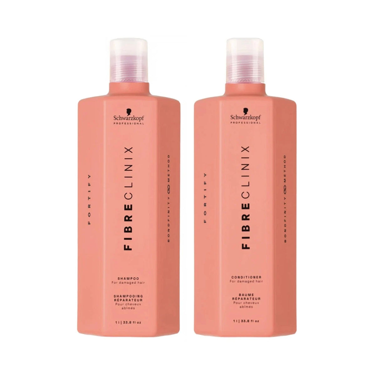 Schwarzkopf Professional Fibre Clinix Fortify Shampoo & Conditioner Liter Duo ($128 Value) - 33 oz
