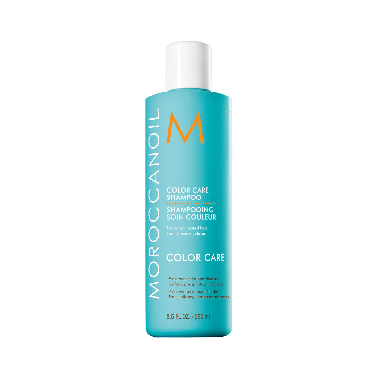 Moroccanoil Color Care shampoo bottle on a white background