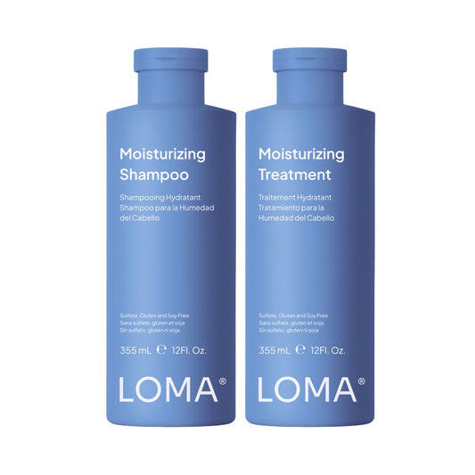 Loma Hair Care Moisturizing Shampoo 12oz & Treatment 12oz Duo