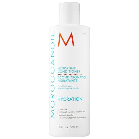 Moroccanoil hydrating conditioner bottle on a white background