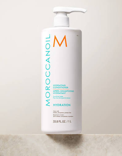 Moroccanoil Hydrating conditioner bottle on a light background