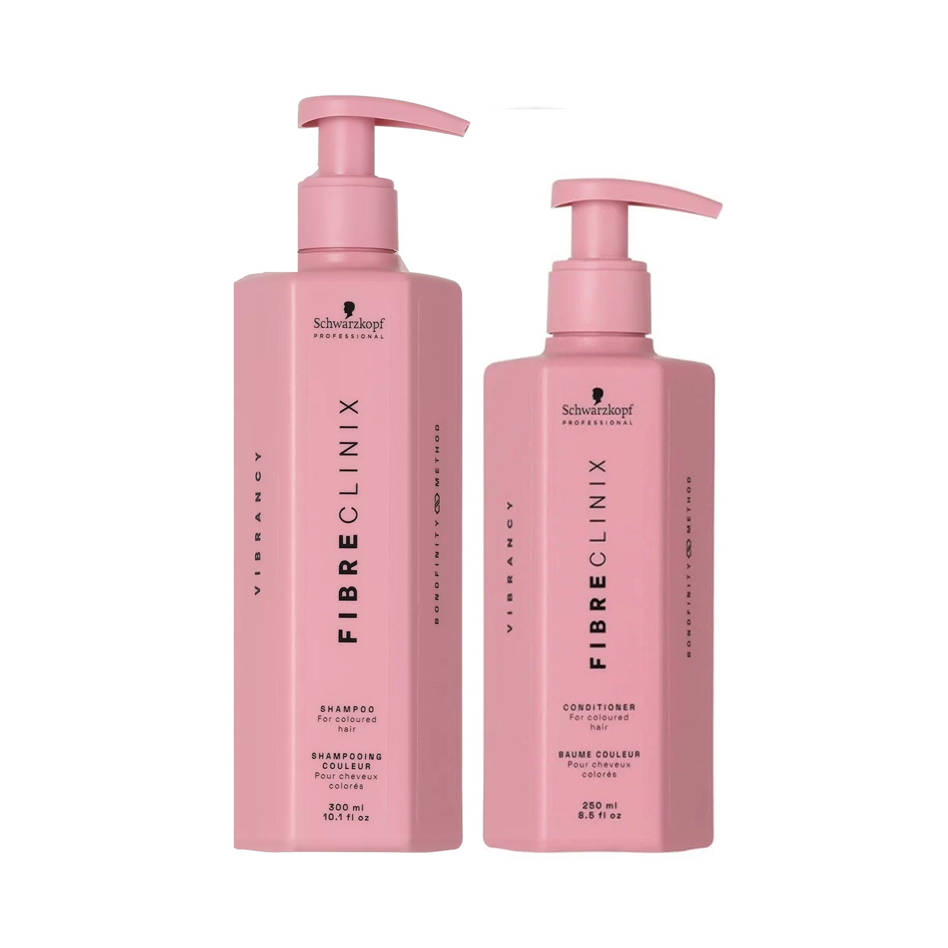 Schwarzkopf Professional Fibre Clinix Tribond Vibrancy Shampoo 10oz and Conditioner 8oz Duo - 10 oz + 8 oz