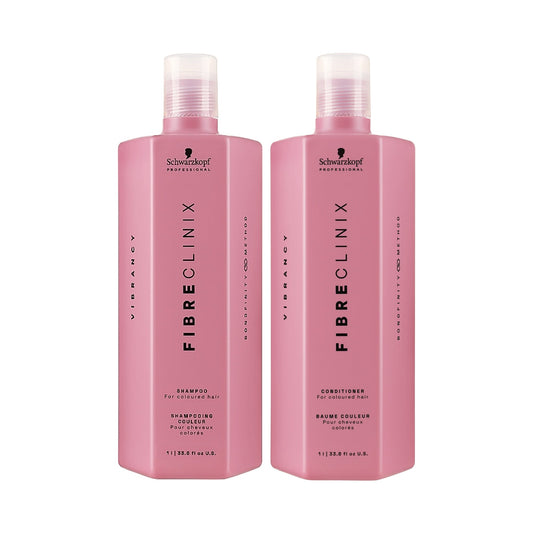 Schwarzkopf Professional Fibre Clinix Vibrancy Shampoo & Conditioner Liter Duo ($128 Value) - 33 oz