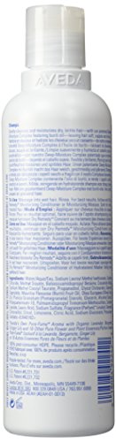 Aveda product bottle with label on a white background. Aveda Dry Remedy Moisturizing Shampoo 8.5oz bottle, gentle shampoo that deeply hydrates and nourishes dry hair while leaving it soft, smooth, and healthy.