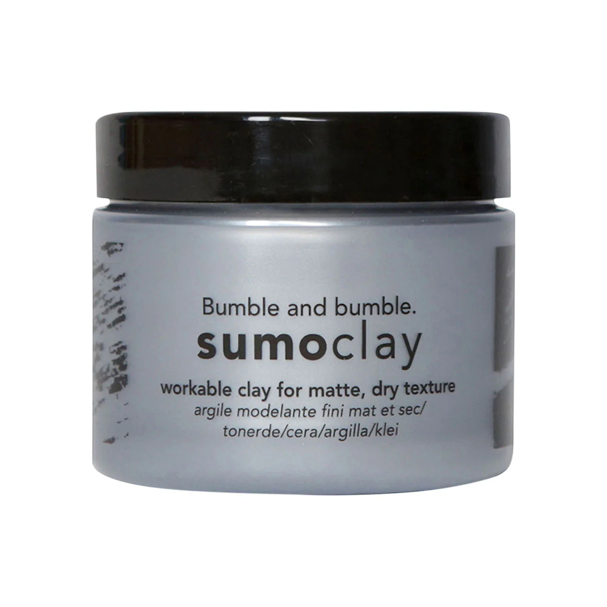 Bumble and Bumble Sumo Clay 1.5oz jar, styling clay that provides strong, pliable hold with texture and matte finish for all hair types.