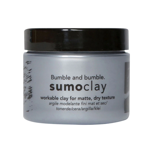 Bumble and Bumble Sumo Clay 1.5oz jar, styling clay that provides strong, pliable hold with texture and matte finish for all hair types.