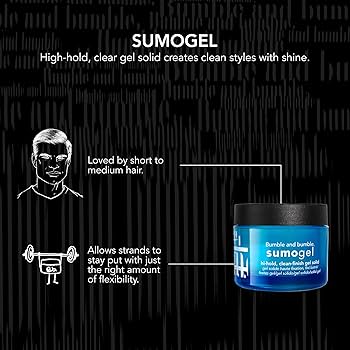 Bumble and Bumble Sumogel 1.5oz tube, styling gel that provides firm, flexible hold with shine and control for all hair types.