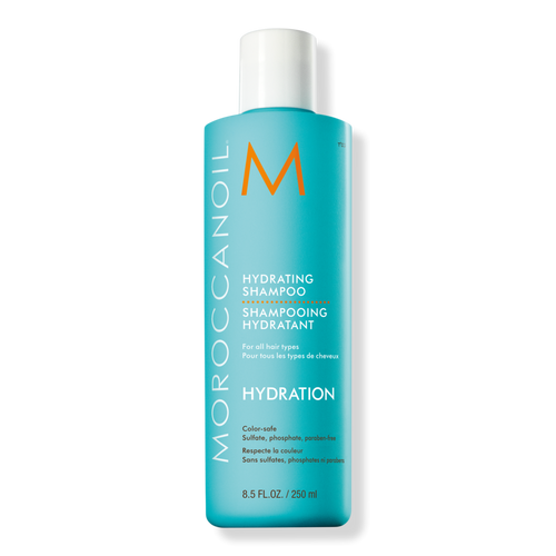 Moroccanoil Hydrating Shampoo bottle on a white background