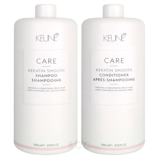 Keune Care Keratin Smooth Shampoo & Conditioner Liter Set