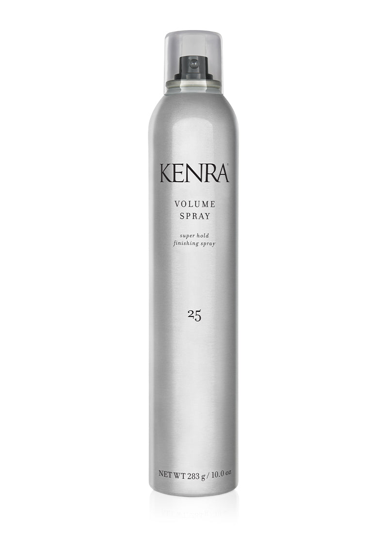 Kenra Volume Spray #25 10oz can, professional hairspray that provides long-lasting volume, strong hold, and flexible control without stickiness or flaking.
