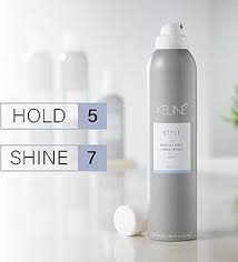 Hair spray bottle with label on a white background