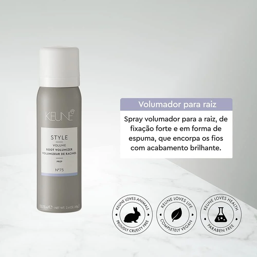Keune hair product bottle with label on a light gray background