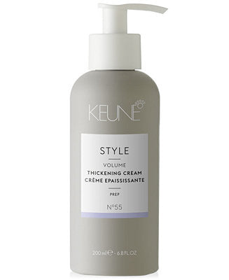 Keune Style Volume Thickening Cream bottle on a white background. Keune Style Volume Thickening Cream Prep 6.8oz tube, styling cream that adds body, thickness, and fullness while providing lightweight, manageable hold.