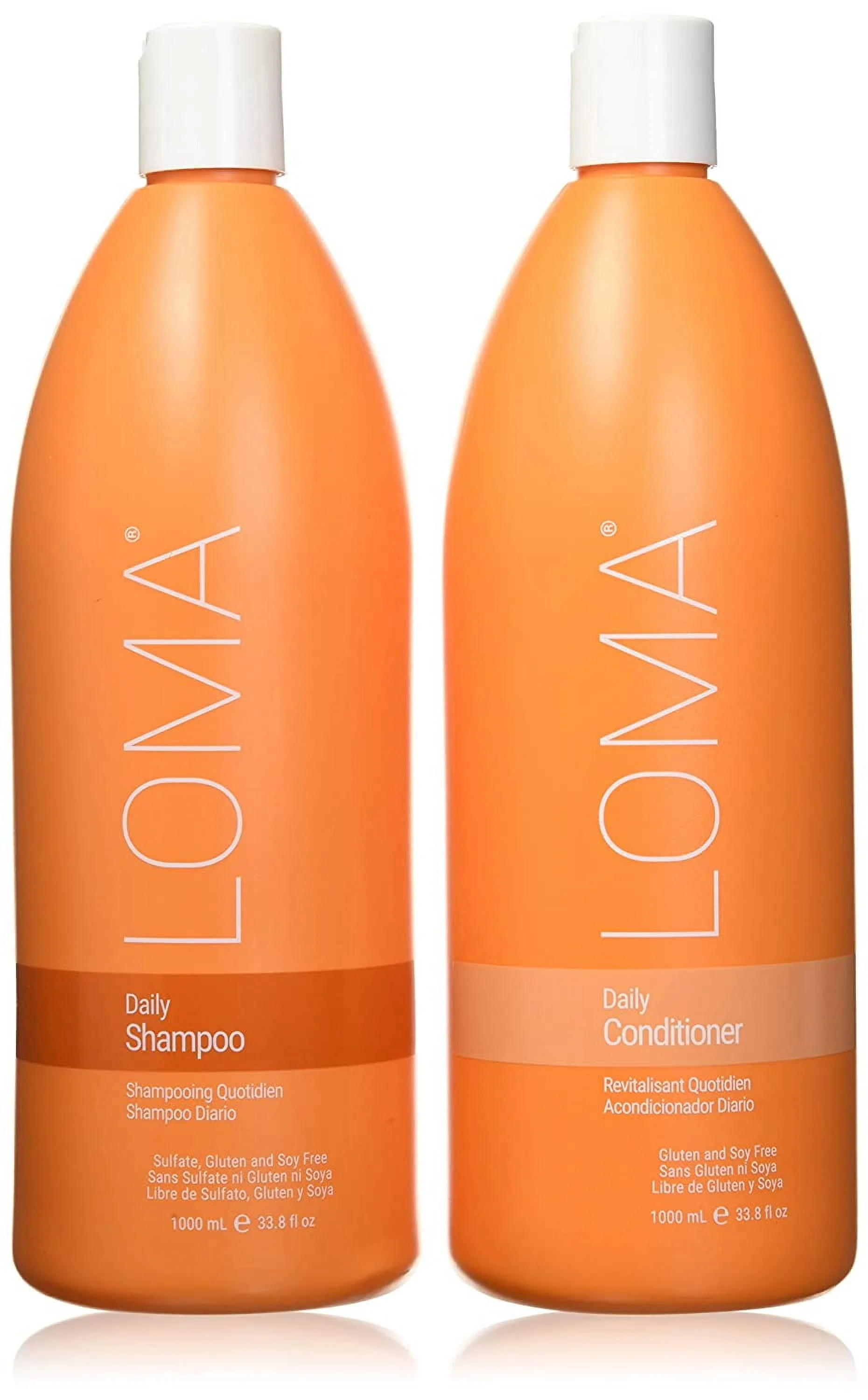 Loma Hair Care Daily Shampoo & Conditioner 33.8oz duo, gentle formula for everyday use that cleanses, nourishes, and maintains healthy hair.