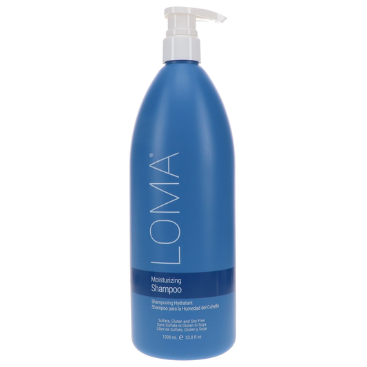 Loma Moisturizing Shampoo 33.8oz bottle, gentle shampoo that deeply hydrates and nourishes hair, leaving it soft, smooth, and healthy.