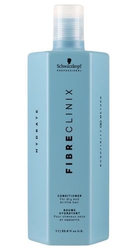 Schwarzkopf Fibre Clinix Hydrate Conditioner 1 liter bottle, professional-grade conditioner that deeply hydrates, smooths, and strengthens dry hair.