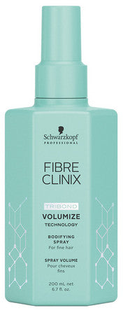 Schwarzkopf Fibre Clinix Tribond Volumize Technology Bodifying Spray 6.76oz bottle, lightweight spray that adds volume, body, and strength to hair