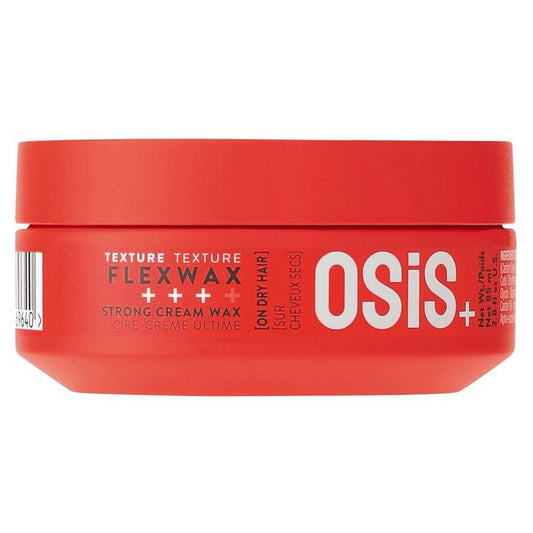 Schwarzkopf OSiS+ Flexwax Strong Cream Wax 2.8oz jar, providing strong hold and flexible styling for all hair types.