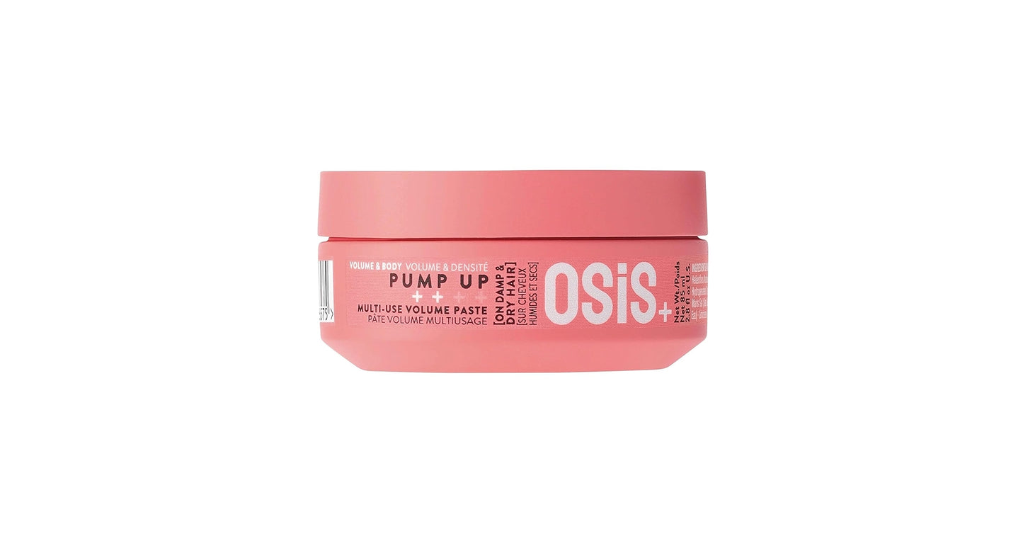 Schwarzkopf ‘Pump It’ Multi-use Volume Paste 2.8oz jar, styling paste designed to add texture, lift, and long-lasting volume to hair.