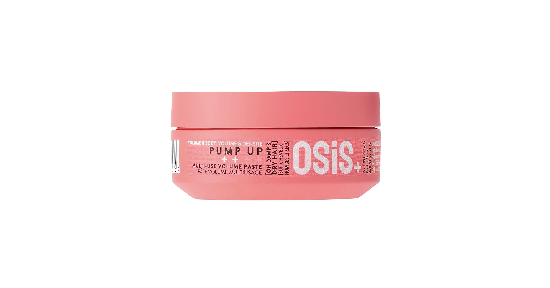 Schwarzkopf ‘Pump It’ Multi-use Volume Paste 2.8oz jar, styling paste designed to add texture, lift, and long-lasting volume to hair.
