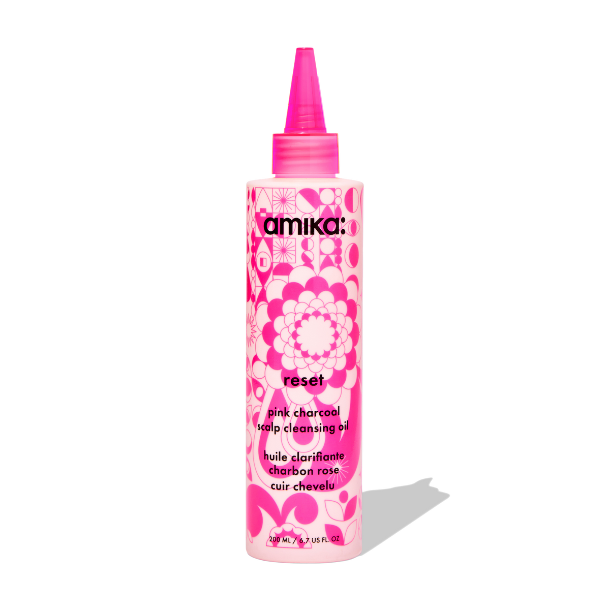 Amika Reset Pink Charcoal Scalp Cleansing Oil – 6.7 oz / 200 ml
