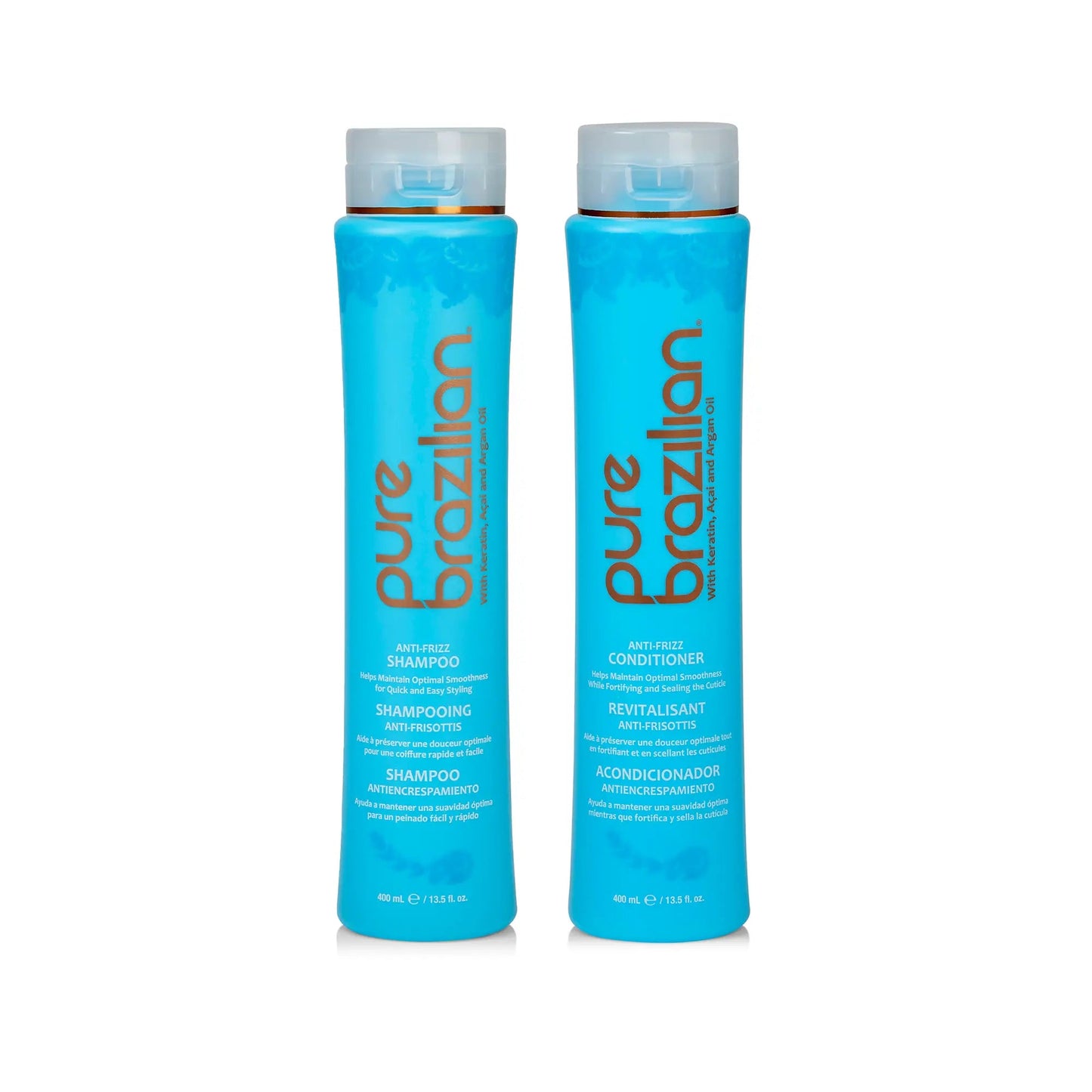 Pure Brazilian Anti-Frizz Shampoo & Conditioner Duo - 13.5 oz each