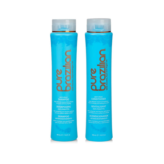 Pure Brazilian Anti-Frizz Shampoo & Conditioner Duo - 13.5 oz each